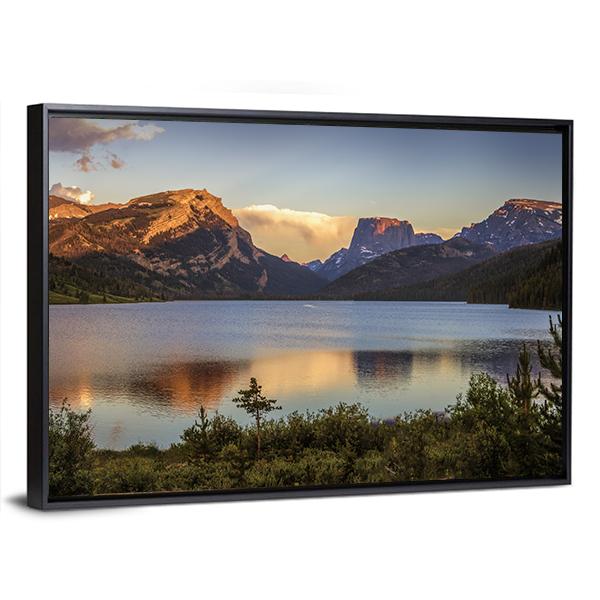 White Rock Mountains Above The Green River Lakes Canvas Wall Art-3 Horizontal-Gallery Wrap-25" x 16"-Tiaracle