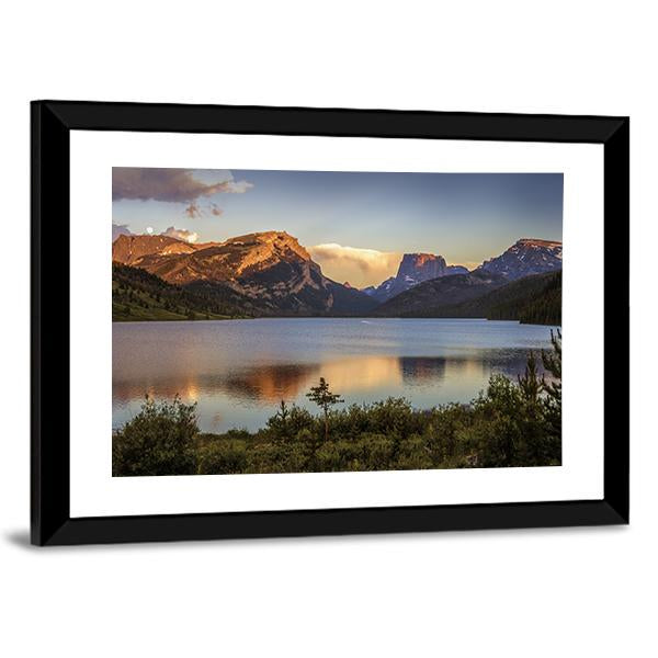 White Rock Mountains Above The Green River Lakes Canvas Wall Art-5 Horizontal-Gallery Wrap-22" x 12"-Tiaracle