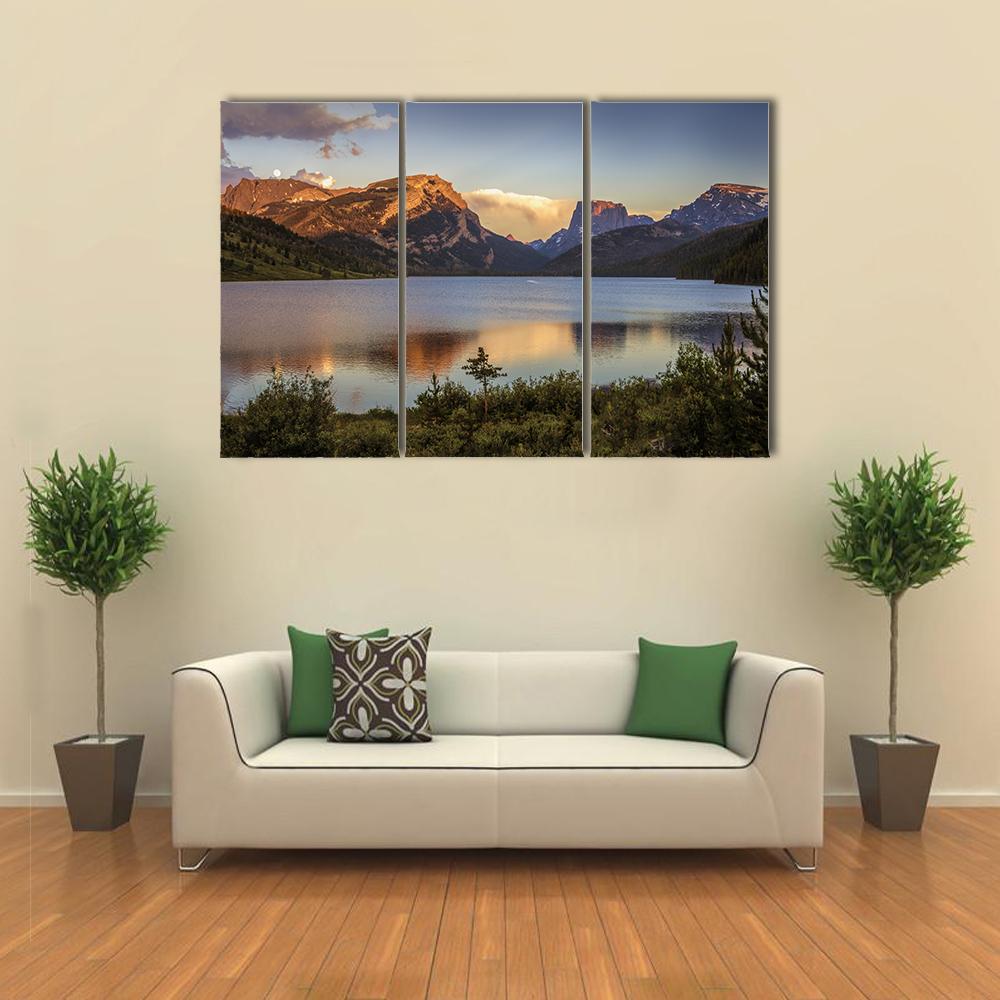 White Rock Mountains Above The Green River Lakes Canvas Wall Art-3 Horizontal-Gallery Wrap-25" x 16"-Tiaracle