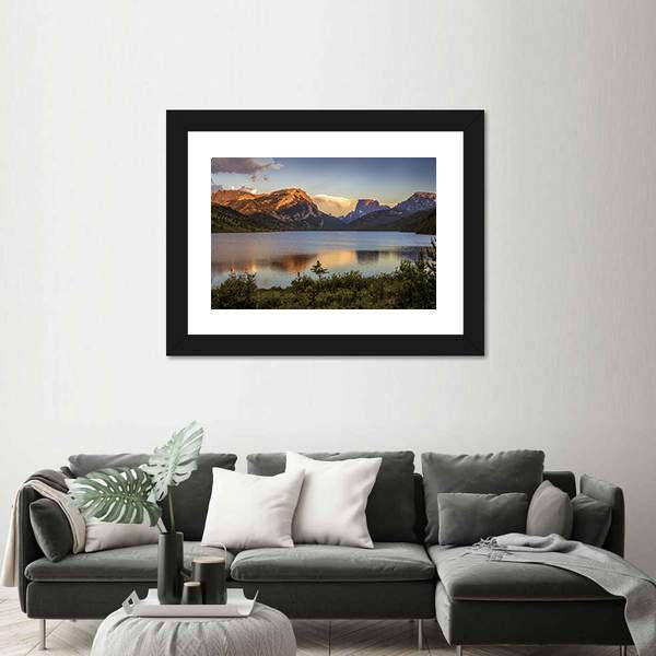 White Rock Mountains Above The Green River Lakes Panoramic Canvas Wall Art-1 Piece-36" x 12"-Tiaracle