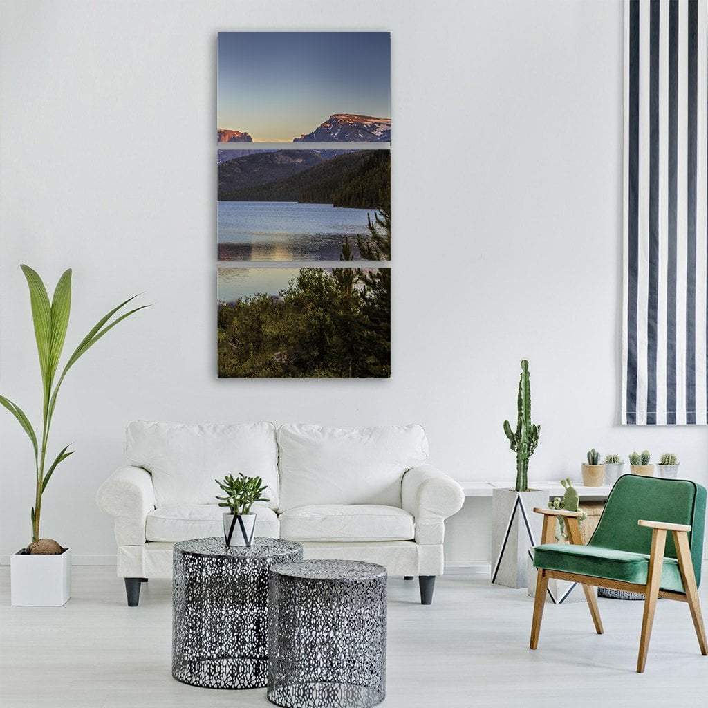 White Rock Mountains Above The Green River Lakes Vertical Canvas Wall Art-3 Vertical-Gallery Wrap-12" x 25"-Tiaracle