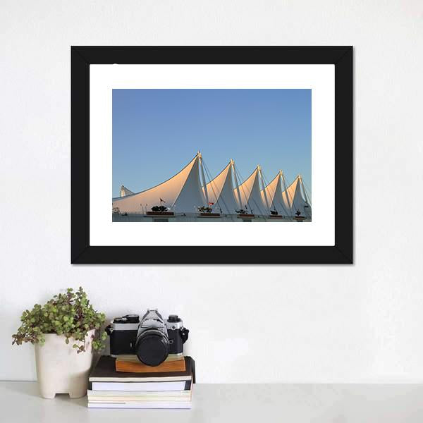 White Sails In Vancouver Canvas Wall Art-1 Piece-Framed Print-20" x 16"-Tiaracle