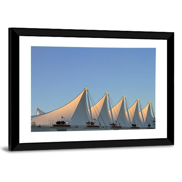 White Sails In Vancouver Canvas Wall Art-3 Horizontal-Gallery Wrap-25" x 16"-Tiaracle