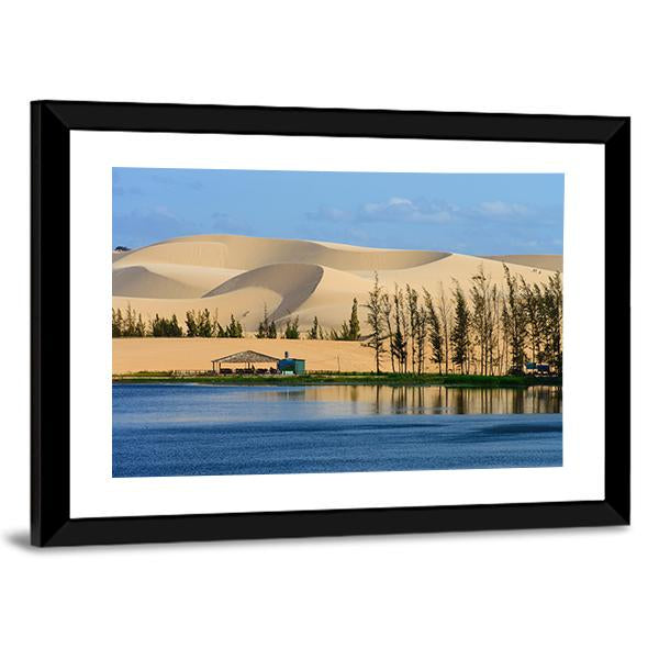 White Sand Dune In Mui Ne Vietnam Canvas Wall Art-3 Horizontal-Gallery Wrap-25" x 16"-Tiaracle
