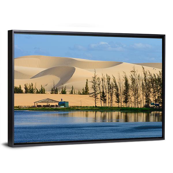 White Sand Dune In Mui Ne Vietnam Canvas Wall Art-5 Horizontal-Gallery Wrap-22" x 12"-Tiaracle
