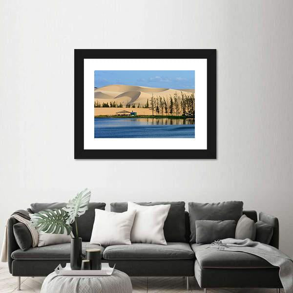 White Sand Dune In Mui Ne Vietnam Panoramic Canvas Wall Art-1 Piece-36" x 12"-Tiaracle