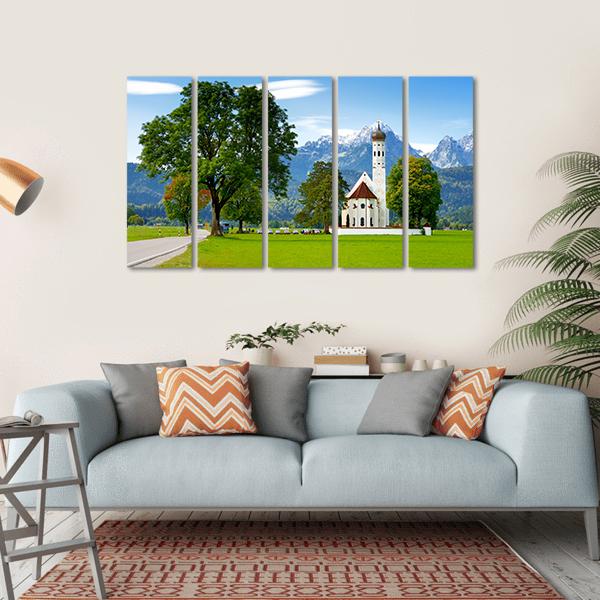 White St. Coloman Pilgrimage Church Canvas Wall Art-5 Horizontal-Gallery Wrap-22" x 12"-Tiaracle