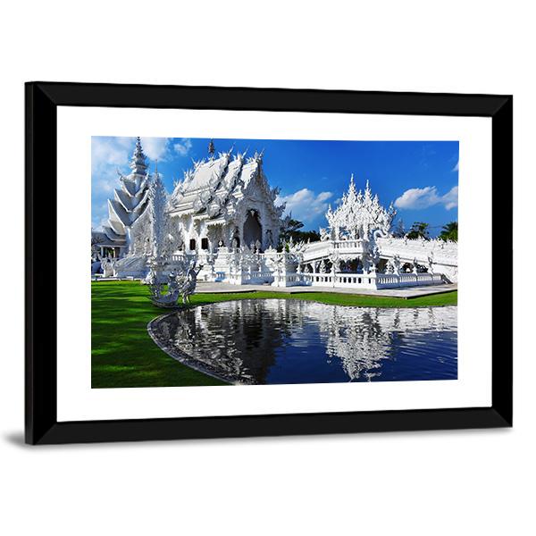 White Temple In Chiang Rai Canvas Wall Art-3 Horizontal-Gallery Wrap-25" x 16"-Tiaracle