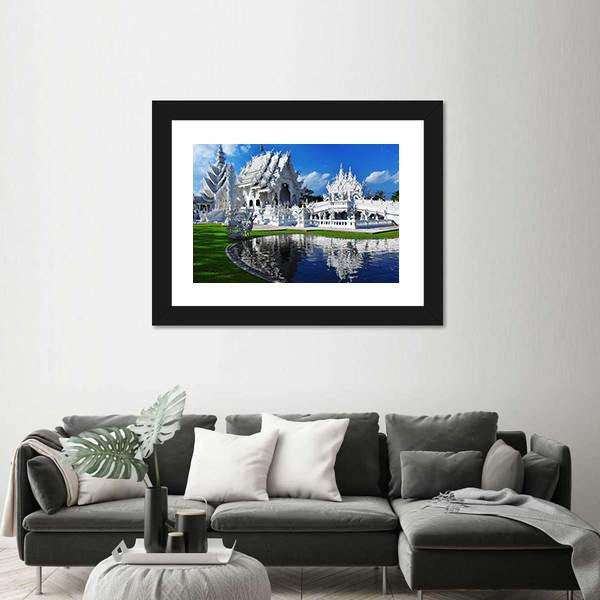 White Temple In Chiang Rai Canvas Wall Art-3 Horizontal-Gallery Wrap-25" x 16"-Tiaracle