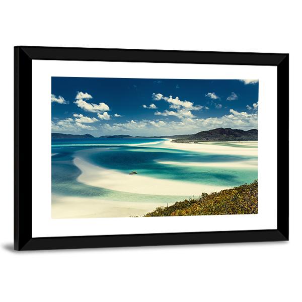 Whitehaven Beach In Queensland Canvas Wall Art-5 Horizontal-Gallery Wrap-22" x 12"-Tiaracle