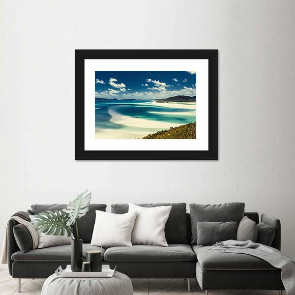 Whitehaven Beach In Queensland Canvas Wall Art-3 Horizontal-Gallery Wrap-25" x 16"-Tiaracle