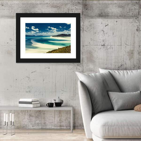 Whitehaven Beach In Queensland Canvas Wall Art-5 Horizontal-Gallery Wrap-22" x 12"-Tiaracle