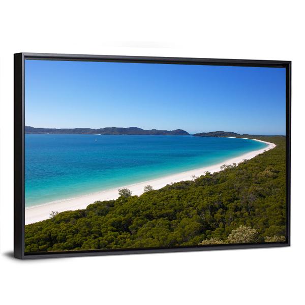 Whitehaven Beach View Canvas Wall Art-3 Horizontal-Gallery Wrap-25" x 16"-Tiaracle