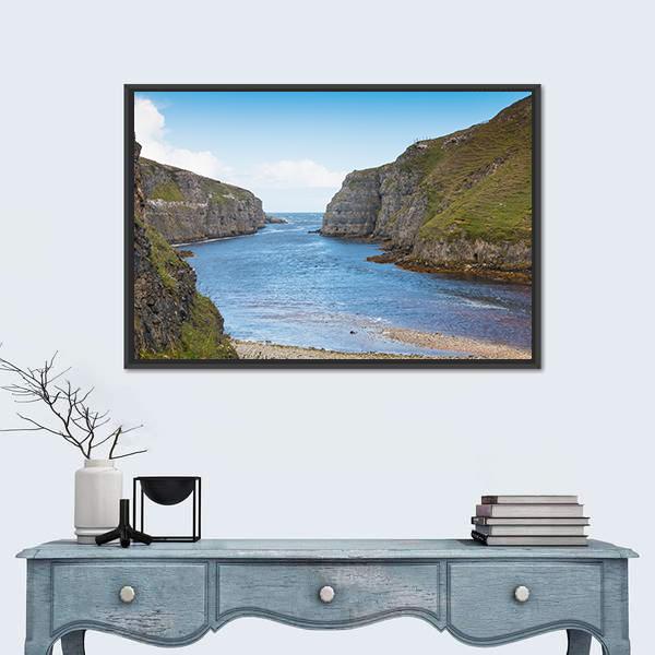 Wide River Mouth Canvas Wall Art-1 Piece-Floating Frame-24" x 16"-Tiaracle
