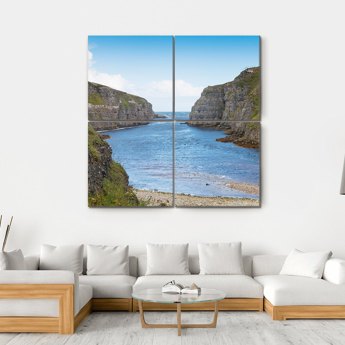 Wide River Mouth Canvas Wall Art-4 Square-Gallery Wrap-17" x 17"-Tiaracle