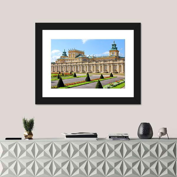 Wilanow Palace &amp; Gardens Canvas Wall Art-1 Piece-Framed Print-20" x 16"-Tiaracle