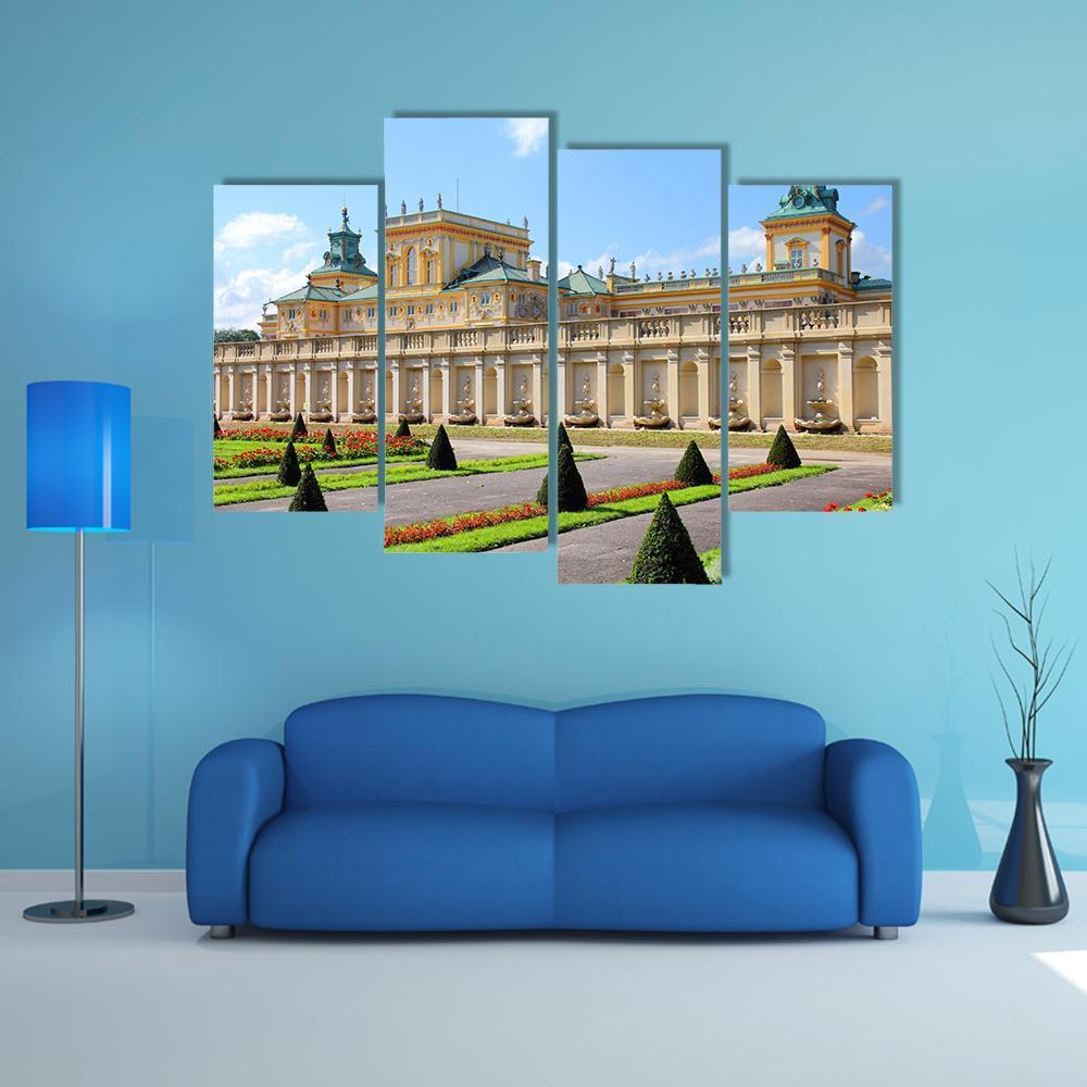 Wilanow Palace & Gardens Canvas Wall Art-1 Piece-Gallery Wrap-48" x 32"-Tiaracle