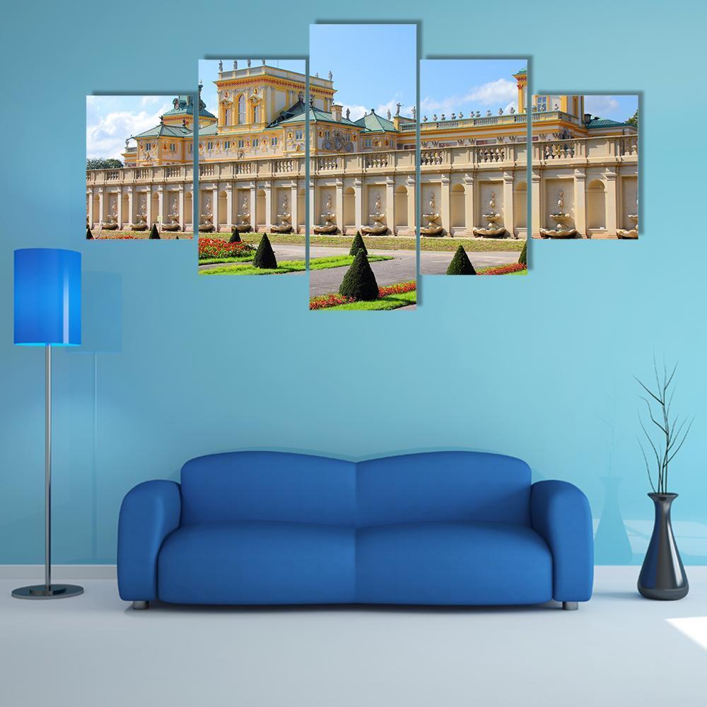 Wilanow Palace & Gardens Canvas Wall Art-5 Star-Gallery Wrap-62" x 32"-Tiaracle