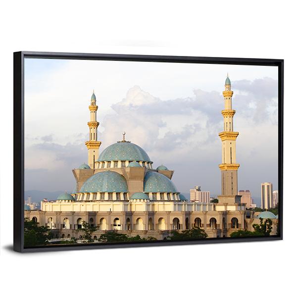 Wilayah Mosque Canvas Wall Art-5 Horizontal-Gallery Wrap-22" x 12"-Tiaracle