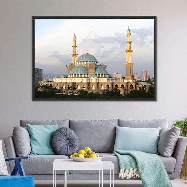 Wilayah Mosque Canvas Wall Art-3 Horizontal-Gallery Wrap-25" x 16"-Tiaracle