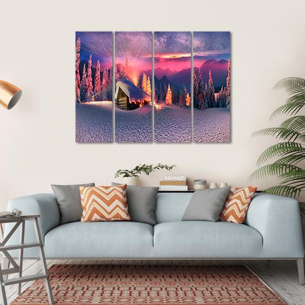 Wild Alpine Mountain Canvas Wall Art-4 Horizontal-Gallery Wrap-34" x 24"-Tiaracle