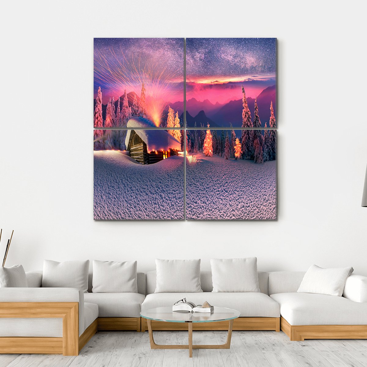 Wild Alpine Mountain Canvas Wall Art-4 Square-Gallery Wrap-17" x 17"-Tiaracle