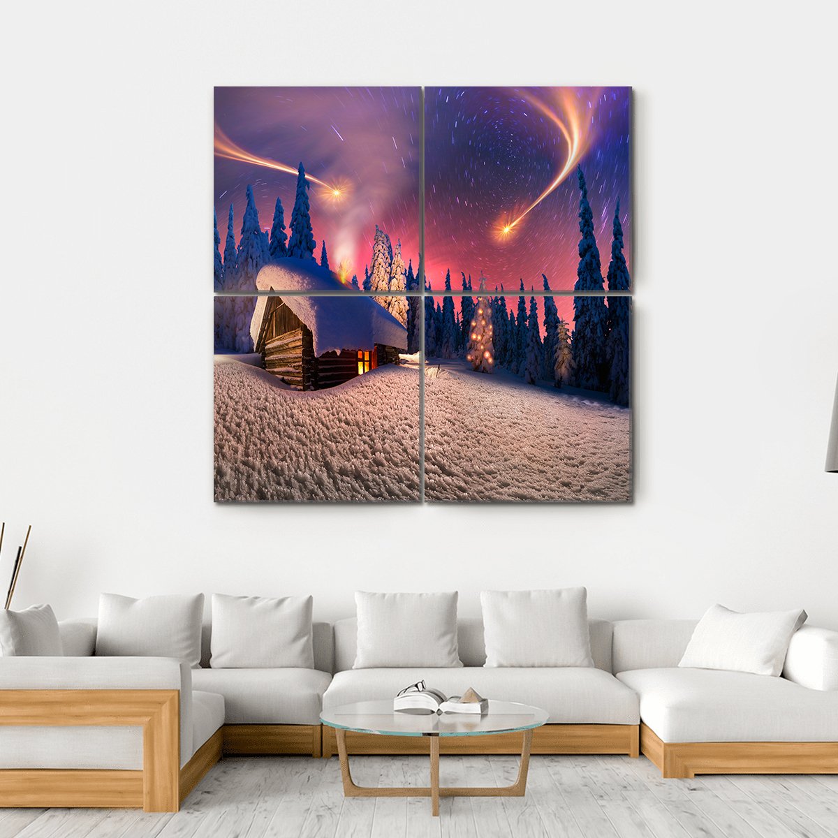 Wild Alpine Mountain In Carpathians Canvas Wall Art-4 Square-Gallery Wrap-17" x 17"-Tiaracle