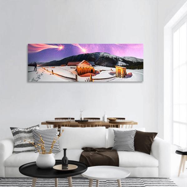 Carpathian Unique Hrebet Panoramic Canvas Wall Art-3 Piece-25" x 08"-Tiaracle