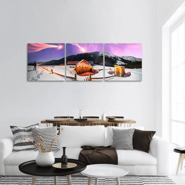 Carpathian Unique Hrebet Panoramic Canvas Wall Art-3 Piece-25" x 08"-Tiaracle