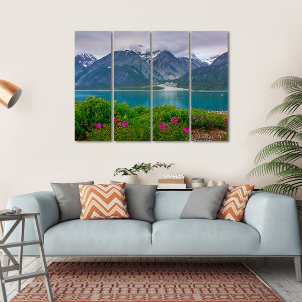 Wild Flowers In Glacier Bay National Park Alaska Canvas Wall Art-4 Horizontal-Gallery Wrap-34" x 24"-Tiaracle