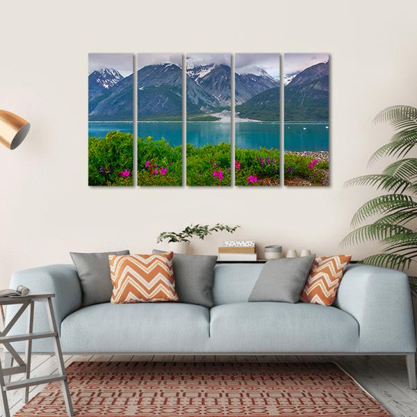 Wild Flowers In Glacier Bay National Park Alaska Canvas Wall Art-5 Horizontal-Gallery Wrap-22" x 12"-Tiaracle