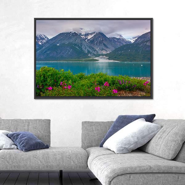 Wild Flowers In Glacier Bay National Park Alaska Canvas Wall Art-3 Horizontal-Gallery Wrap-25" x 16"-Tiaracle