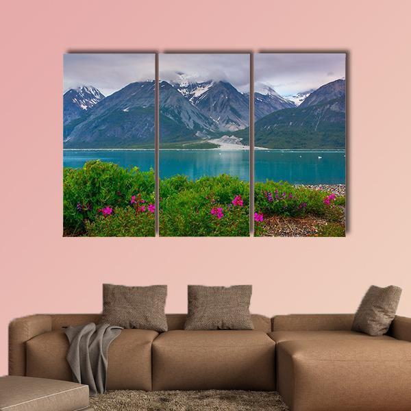 Wild Flowers In Glacier Bay National Park Alaska Canvas Wall Art-3 Horizontal-Gallery Wrap-37" x 24"-Tiaracle