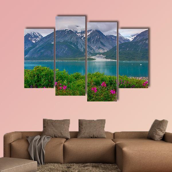 Wild Flowers In Glacier Bay National Park Alaska Canvas Wall Art-4 Pop-Gallery Wrap-50" x 32"-Tiaracle