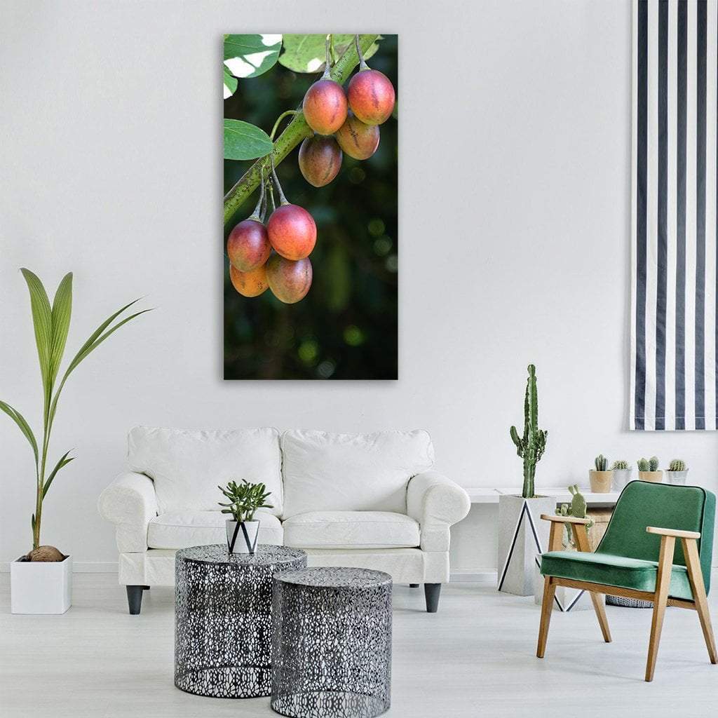 Wild Fruits Tree Vertical Canvas Wall Art-1 Vertical-Gallery Wrap-12" x 24"-Tiaracle