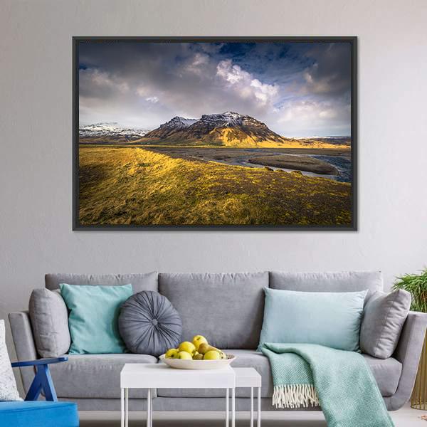 Wild Landscape Iceland Panoramic Canvas Wall Art-1 Piece-36" x 12"-Tiaracle