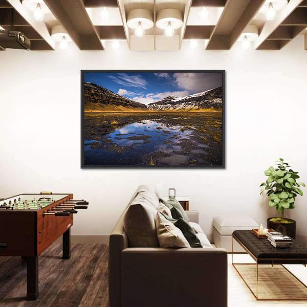 Wild Landscape Of Iceland Canvas Wall Art-5 Horizontal-Gallery Wrap-22" x 12"-Tiaracle