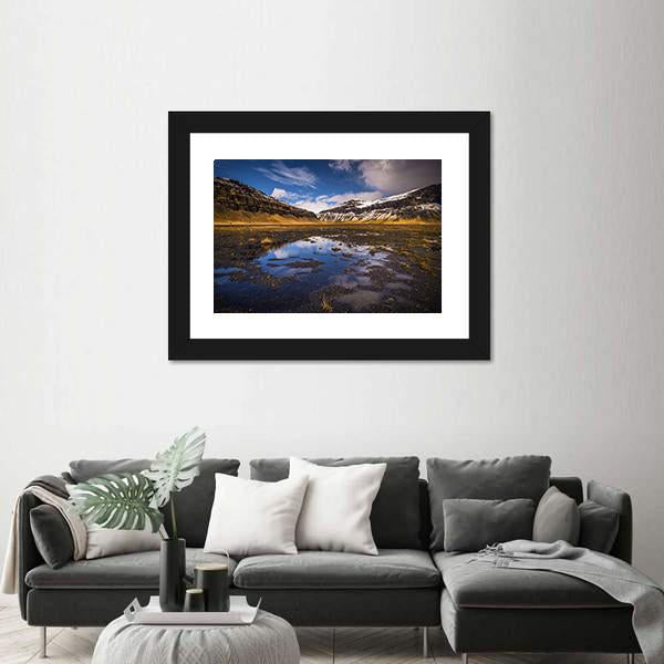 Wild Landscape Of Iceland Canvas Wall Art-5 Horizontal-Gallery Wrap-22" x 12"-Tiaracle