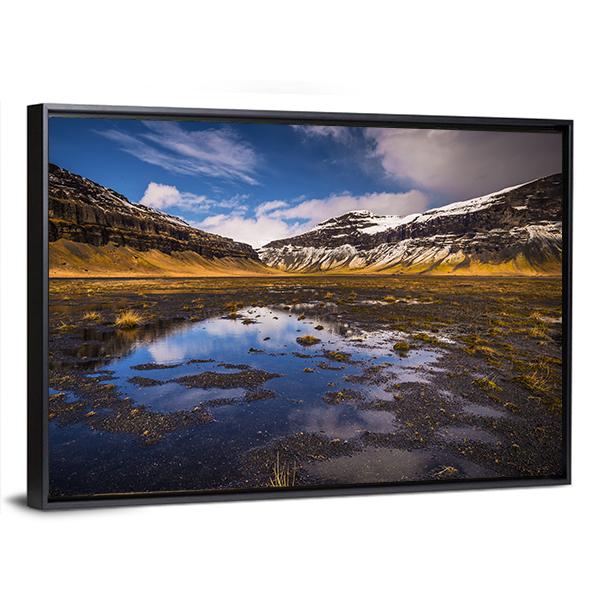 Wild Landscape Of Iceland Canvas Wall Art-5 Horizontal-Gallery Wrap-22" x 12"-Tiaracle