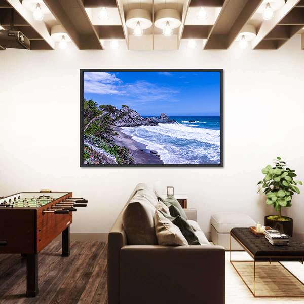 Wild Tropical Coast Canvas Wall Art-5 Horizontal-Gallery Wrap-22" x 12"-Tiaracle