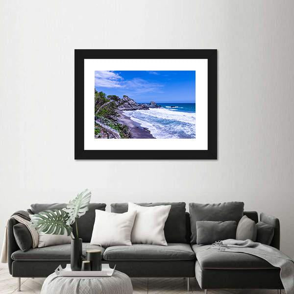 Wild Tropical Coast Canvas Wall Art-5 Horizontal-Gallery Wrap-22" x 12"-Tiaracle