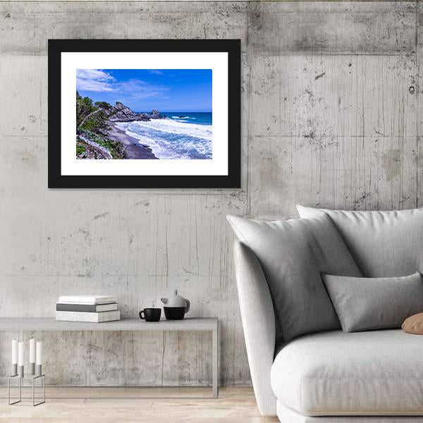 Wild Tropical Coast Canvas Wall Art-5 Horizontal-Gallery Wrap-22" x 12"-Tiaracle