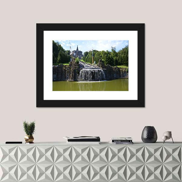 Wilhelmshoehe Castle Park In Kassel Canvas Wall Art-1 Piece-Framed Print-20" x 16"-Tiaracle
