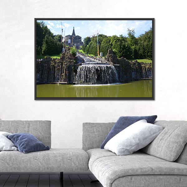 Wilhelmshoehe Castle Park In Kassel Canvas Wall Art-3 Horizontal-Gallery Wrap-25" x 16"-Tiaracle