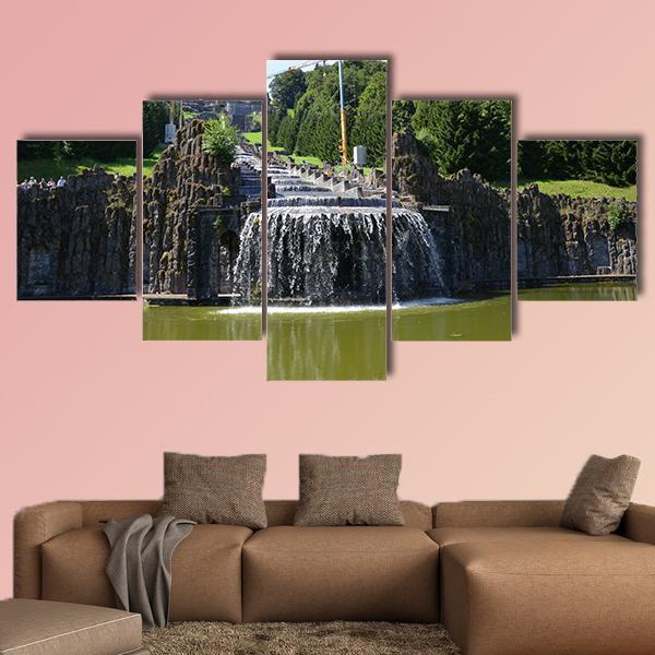 Wilhelmshoehe Castle Park In Kassel Canvas Wall Art-5 Star-Gallery Wrap-62" x 32"-Tiaracle
