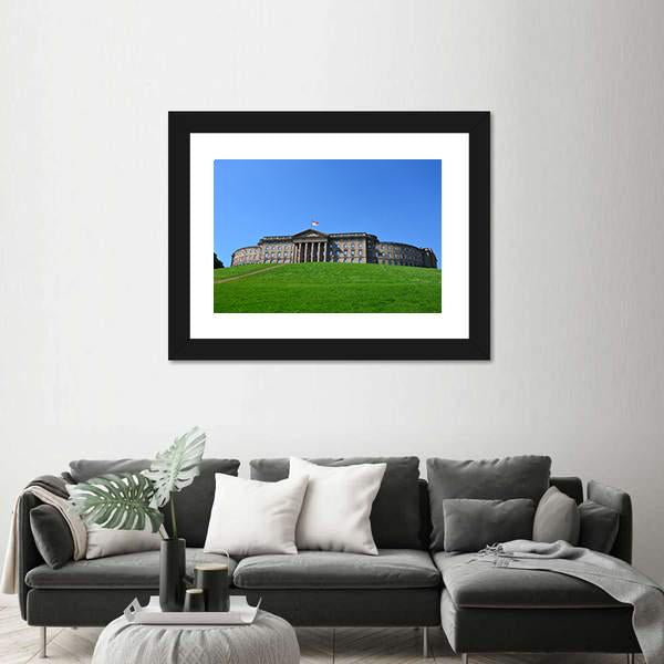 Wilhelmshoehe Castle Park In Kassel Panoramic Canvas Wall Art-1 Piece-36" x 12"-Tiaracle