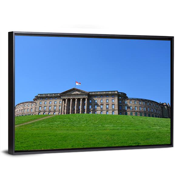 Wilhelmshoehe Castle Park In Kassel Panoramic Canvas Wall Art-1 Piece-36" x 12"-Tiaracle