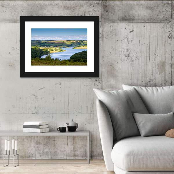Wimbleball Lake In England Panoramic Canvas Wall Art-1 Piece-36" x 12"-Tiaracle