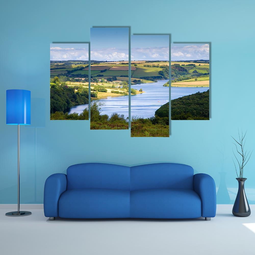 Wimbleball Lake Canvas Wall Art-4 Pop-Gallery Wrap-50" x 32"-Tiaracle