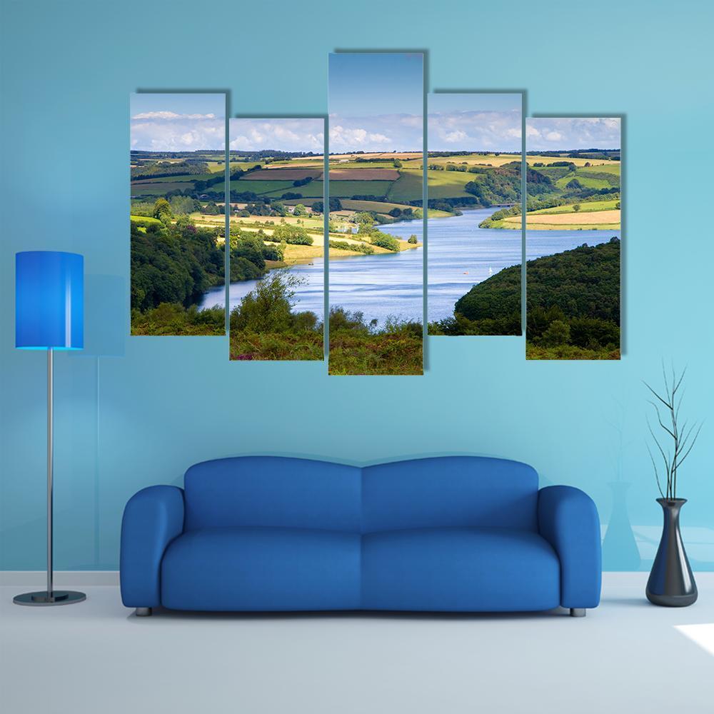 Wimbleball Lake Canvas Wall Art-5 Pop-Gallery Wrap-47" x 32"-Tiaracle